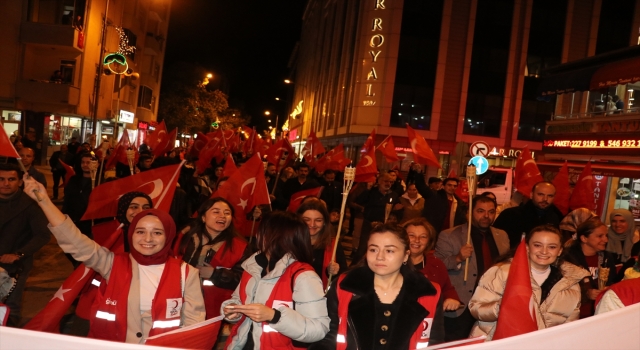 Iğdır’da Cumhuriyetin 99. yılı nedeniyle fener alayı düzenlendi